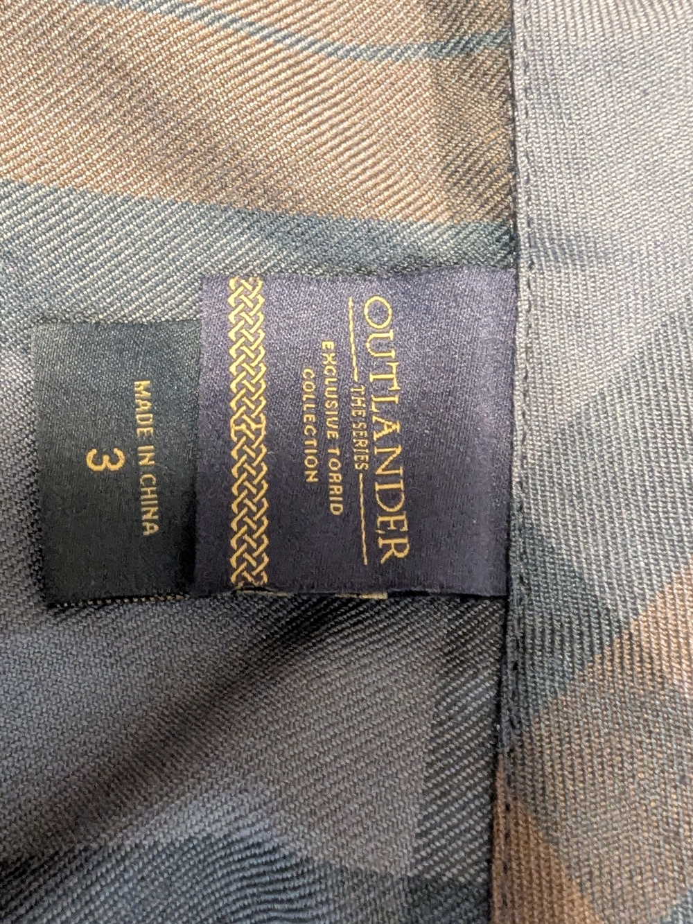 Torrid Outlander Plaid Circle Skirt in Gray and Brown - Picture 5 of 5